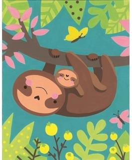 Paint Works - Paresseux et bébé - La Ribouldingue