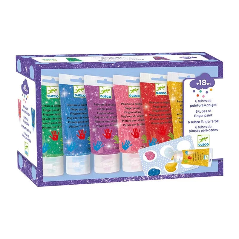 Peinture aux doigts en tube - Paillettes (6)