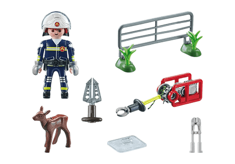 Pompier avec faon à sauver - Action Heroes - La Ribouldingue
