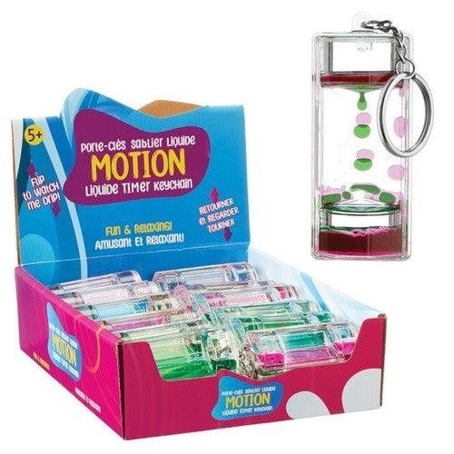 Porte-clé sablier liquide - La Ribouldingue