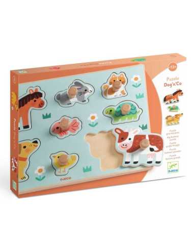 Wooden Puzzle - Dog'n'Co - 8 pcs