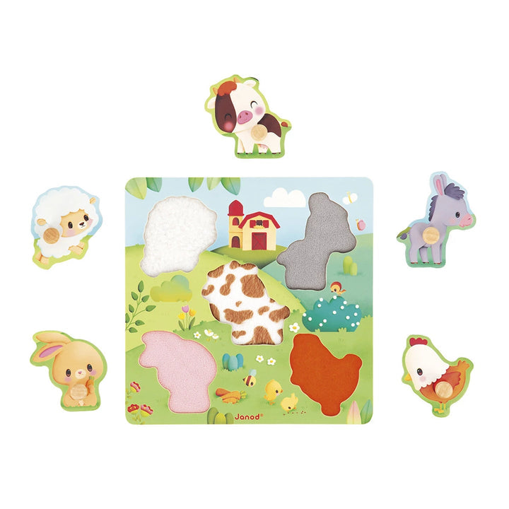 Tactile Puzzle - Farm - 5 pcs
