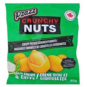 Pzazz Crunchy Nuts - Crème sure et ciboulette - 80g - La Ribouldingue