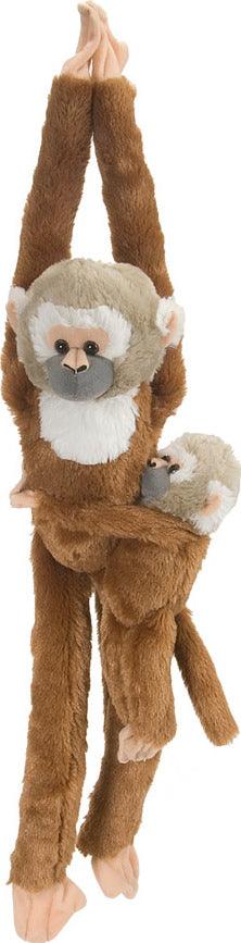 Singe-écureuil avec bébé accroché 20 po - La Ribouldingue