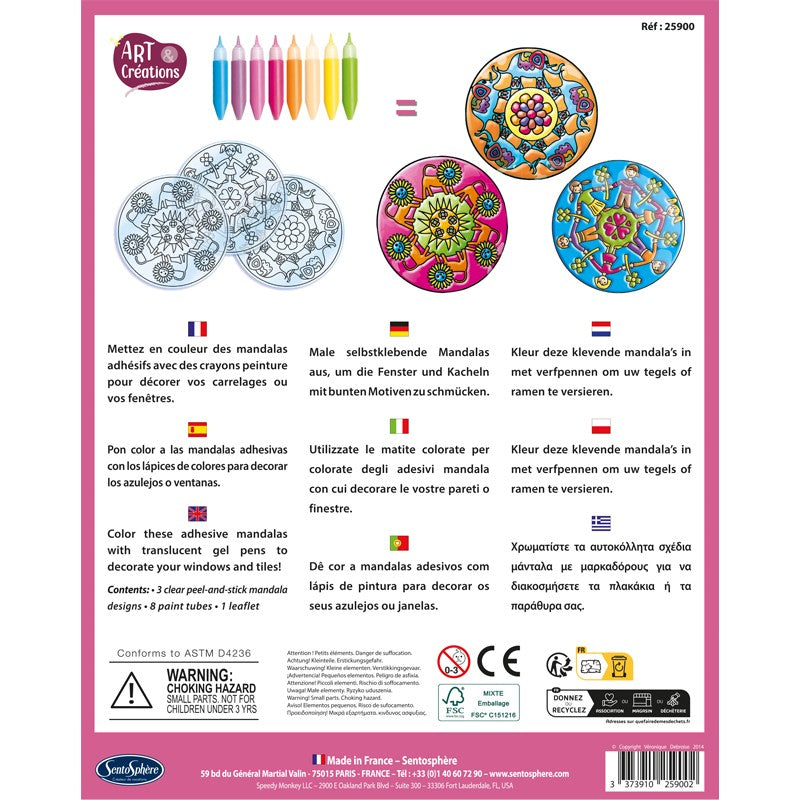 Stickers Vitrail - Mandalas (Multi)