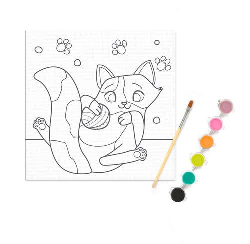 Toile à peindre - Chat - 20x20 cm - La Ribouldingue