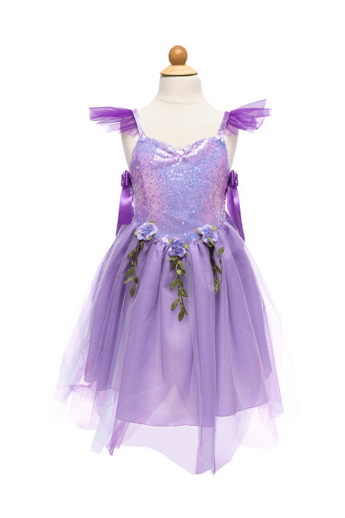 Tunique Fée à paillettes lilas 5-6 ans - La Ribouldingue