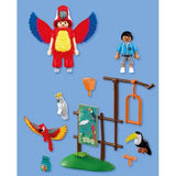 Mascotte perroquet et enfant - Animal and Friends
