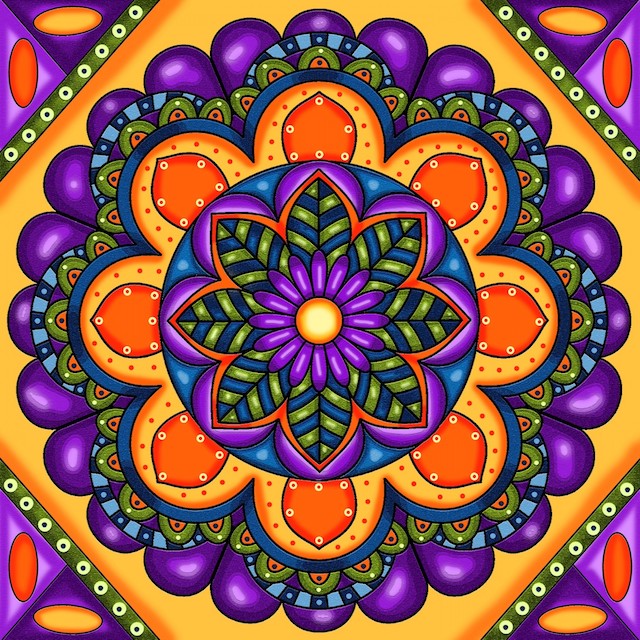 Mandala violet 30 x 30 cm