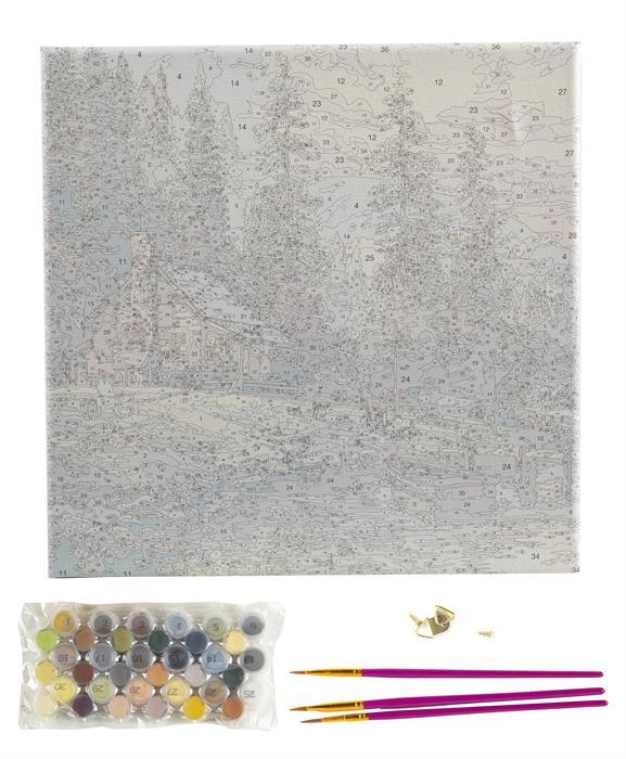 A Peaceful Retreat - Kinkade - Peinture à numéros - La Ribouldingue