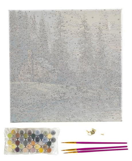 A Peaceful Retreat - Kinkade - Peinture à numéros - La Ribouldingue