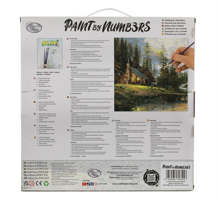 A Peaceful Retreat - Kinkade - Peinture à numéros - La Ribouldingue