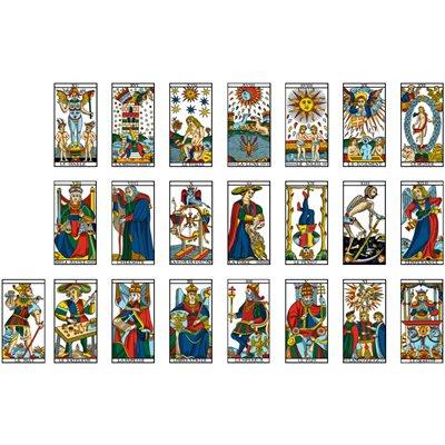 【 VINTAGE】ANCIENT MARSEILLES TAROT Mini Ancien Tarot de Marseille – La Ribouldingue