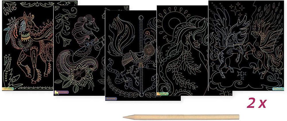 Artissimo - Tableaux à gratter - Chevaux et licornes - La Ribouldingue