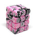 Brique 36 d6 12mm Noir-Rose / Blanc - Gemini - La Ribouldingue