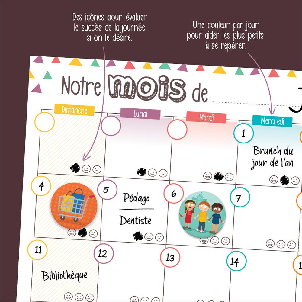 Calendrier mensuel - Notre mois ensemble - vertical - La Ribouldingue
