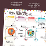 Calendrier mensuel - Notre mois ensemble - vertical - La Ribouldingue