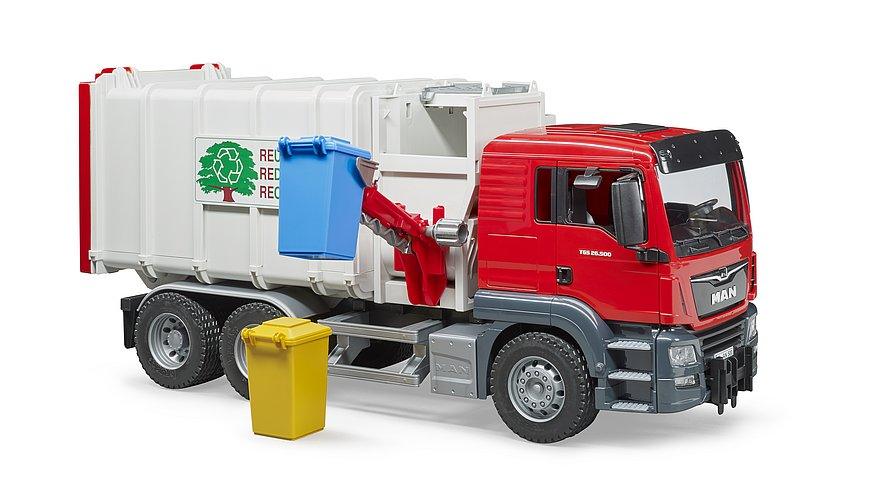 Camion poubelle avec chargement latéral MAN TGS - La Ribouldingue