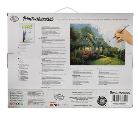 Candlelight Cottage - Kinkade - Peinture à numéros - La Ribouldingue