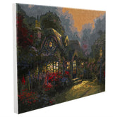 Candlelight Cottage - Kinkade - Peinture à numéros - La Ribouldingue