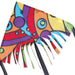 Cerf-Volant 24" - Fringe Delta Kite - Rainbow Orbit - La Ribouldingue