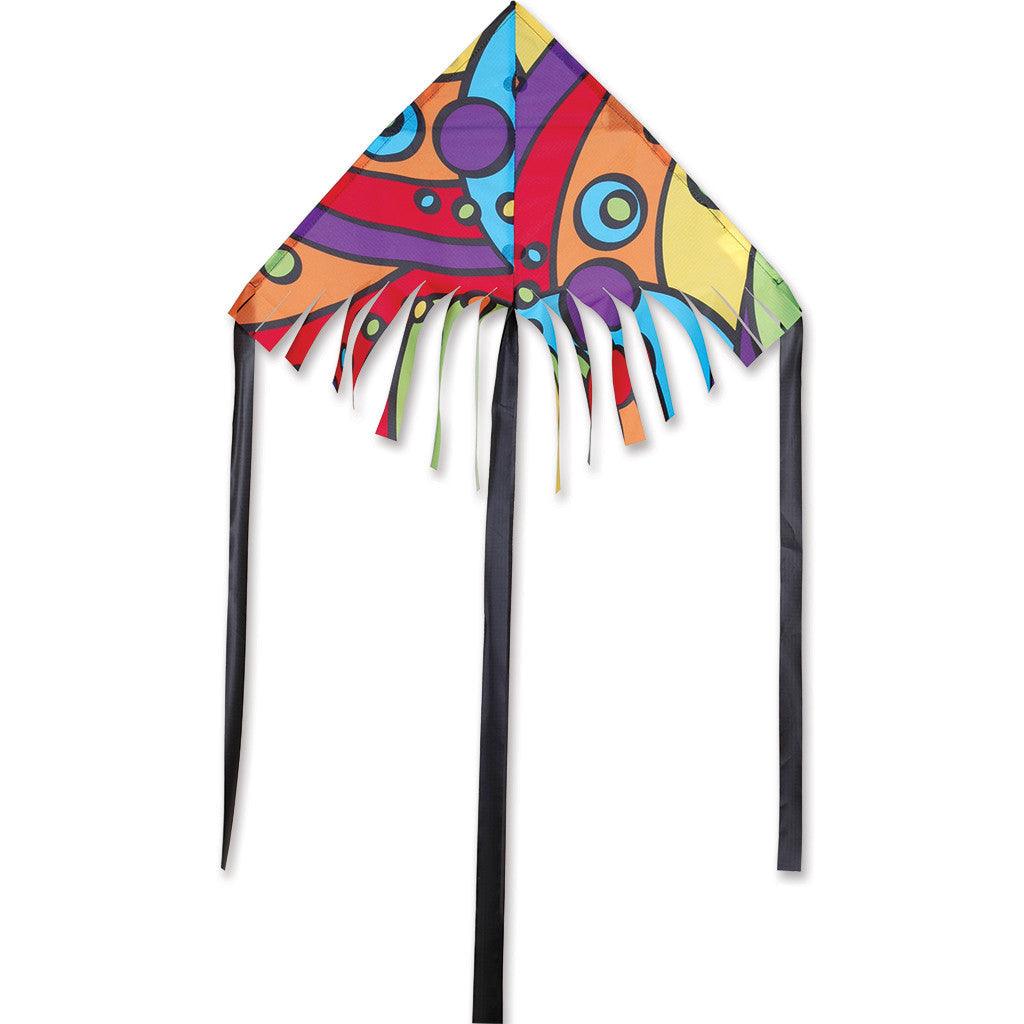 Cerf-Volant 24" - Fringe Delta Kite - Rainbow Orbit - La Ribouldingue