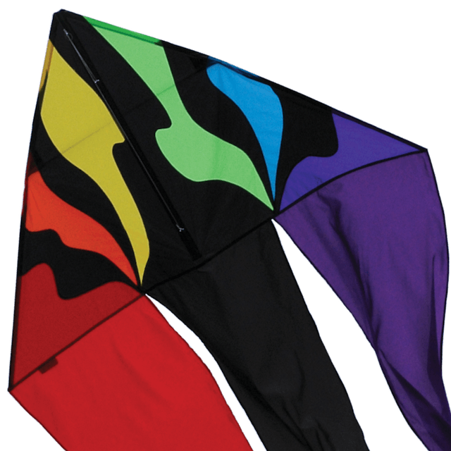 Cerf-Volant 56" - Flo-Tail Delta Kite - Rainbow - La Ribouldingue