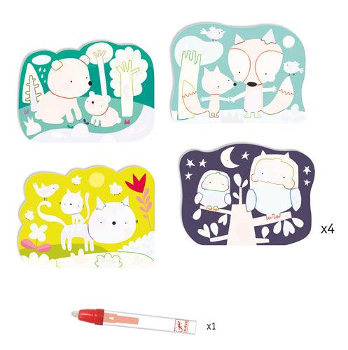 Coloriages magiques - Caché dans la forêt - La Ribouldingue