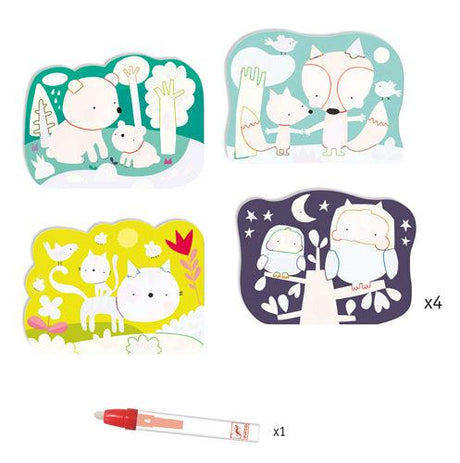 Coloriages magiques - Caché dans la forêt - La Ribouldingue