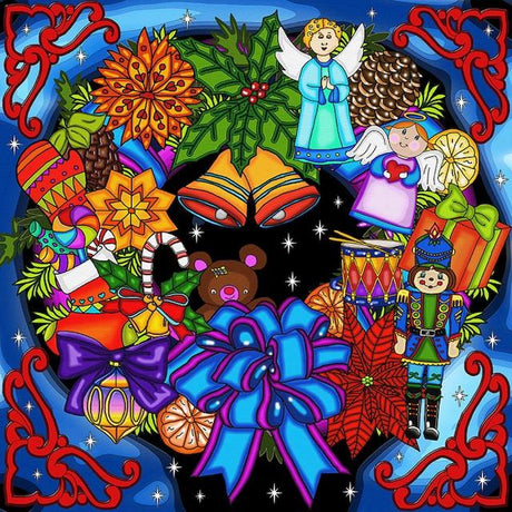 Couronne de Noël - Carré - La Ribouldingue