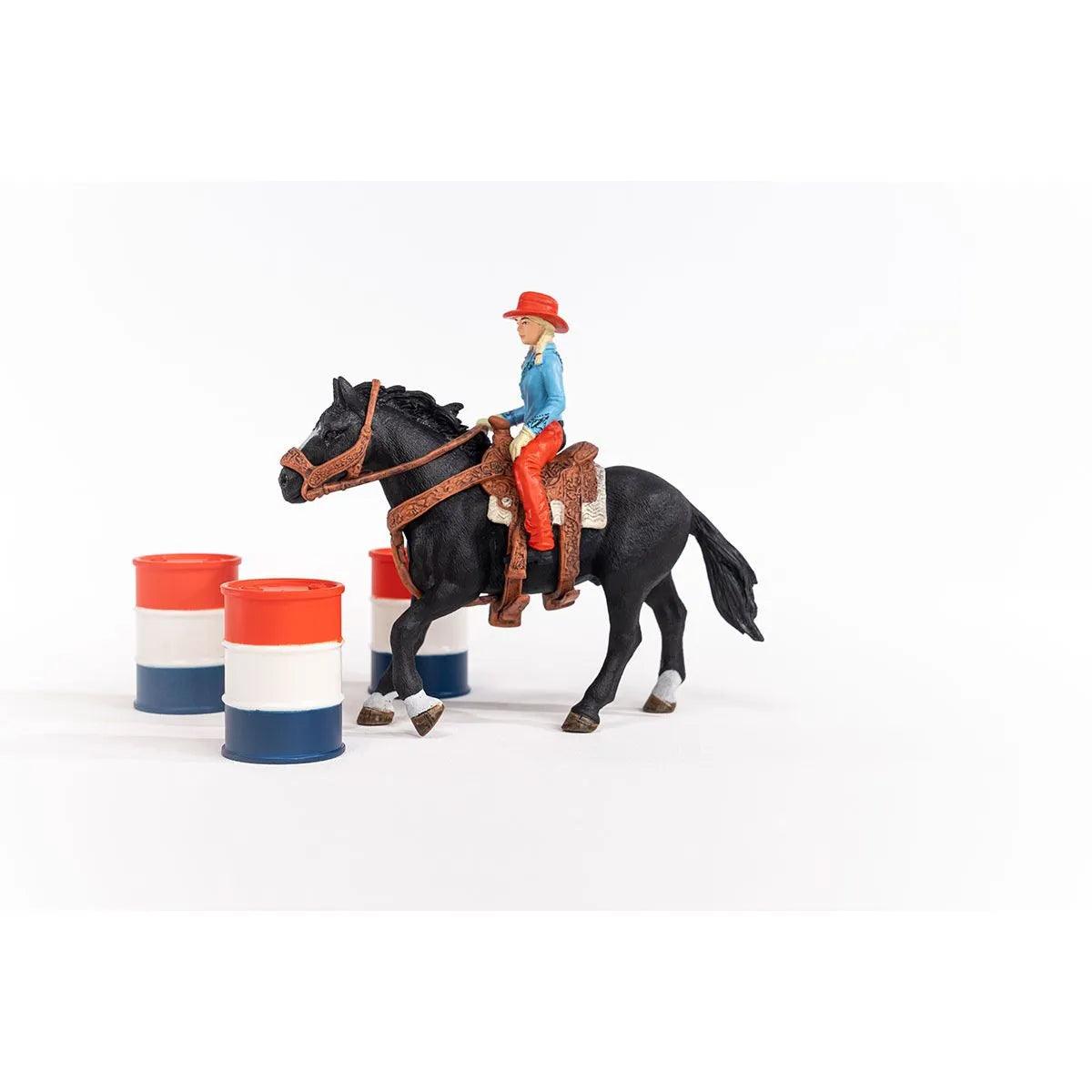 Cowgirl et Tonneaux de Racing - Farm World - La Ribouldingue