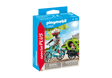 Cyclistes maman et enfant - La Ribouldingue