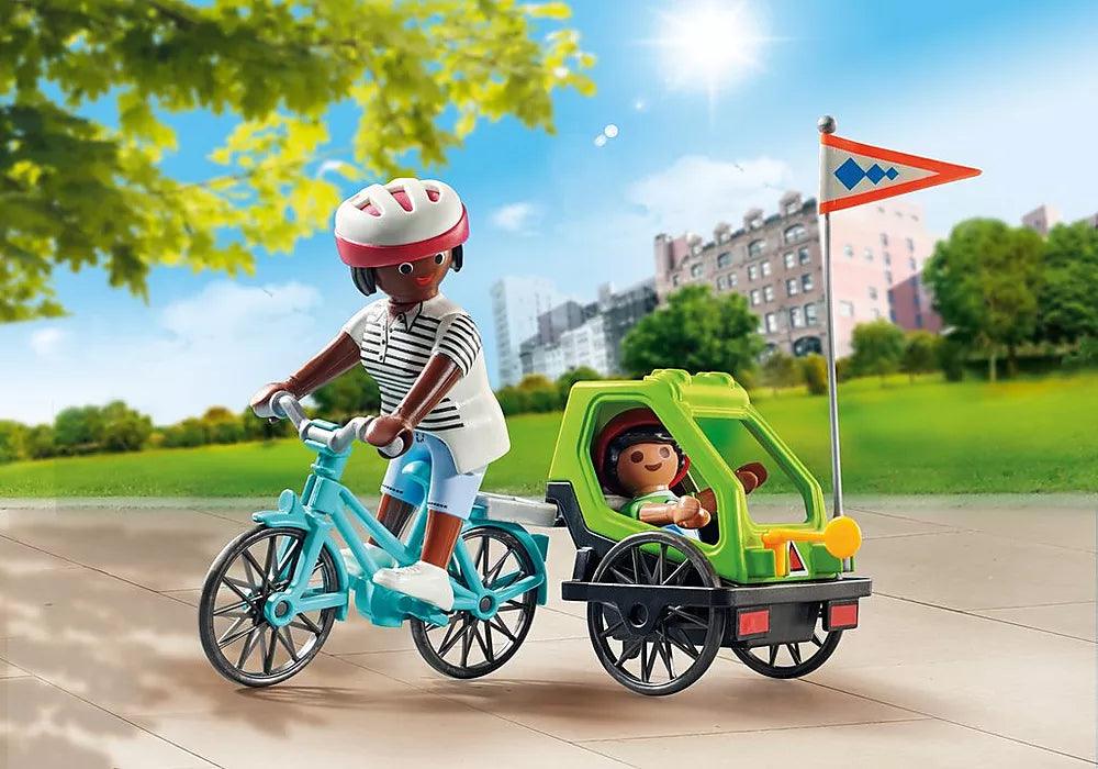 Cyclistes maman et enfant - La Ribouldingue