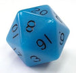 D20 Jumbo Glow in the Dark - Bleu / Noir - La Ribouldingue