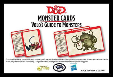 D&D - Monster Cards - Volo's Guide to Monsters (Ang) - La Ribouldingue