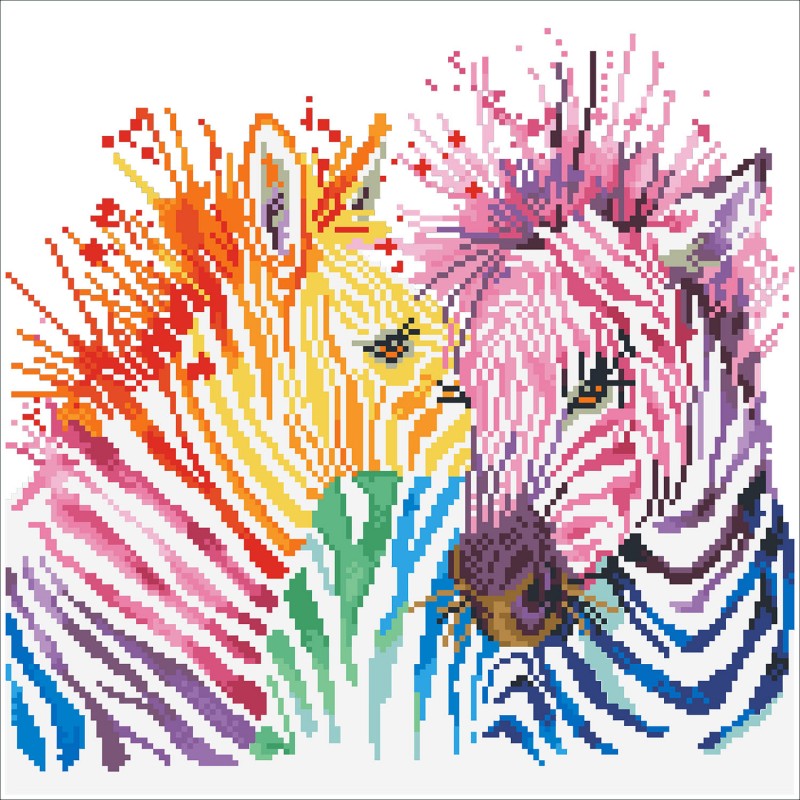 Rainbow Zebras - Intermédiaire
