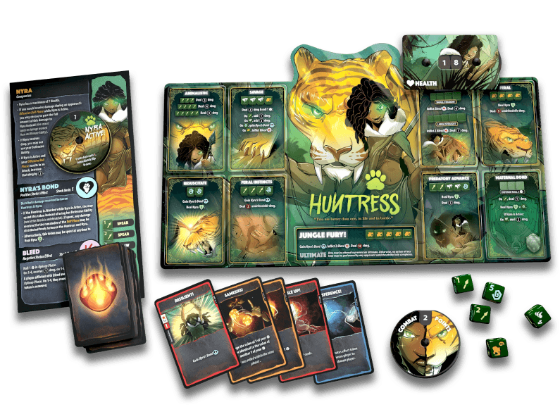 Dice Throne Saison 2 - Tactician vs Huntress (Ang) - La Ribouldingue