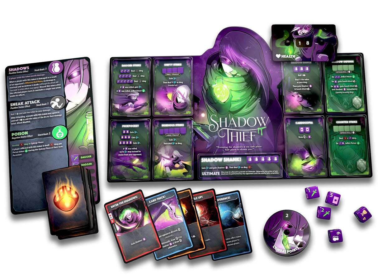 Dice Throne Season 1 - Pyromancer VS Shadow Thief (Ang) - La Ribouldingue