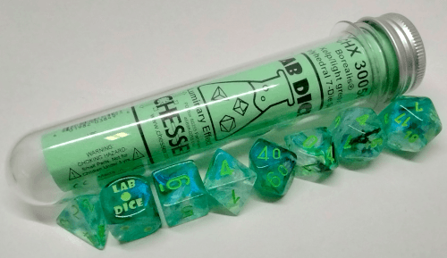 Ensemble dés polyédriques Borealis Varech / Vert - La Ribouldingue