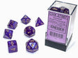 Ensemble dés polyédriques Violet Royal / Or - Borealis Luminary - La Ribouldingue