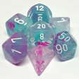 Ensemble dés polyédriques Wisteria / Blanc - Nebula Luminary - La Ribouldingue