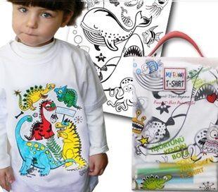 Ensemble Funny T-shirt Dino avec 6 marqueurs Giotto - La Ribouldingue