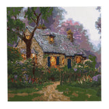 Foxglove Cottage - Kinkade - Peinture à numéros - La Ribouldingue