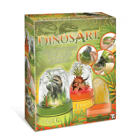 Globes d'eau lumineux - DinosArt - La Ribouldingue
