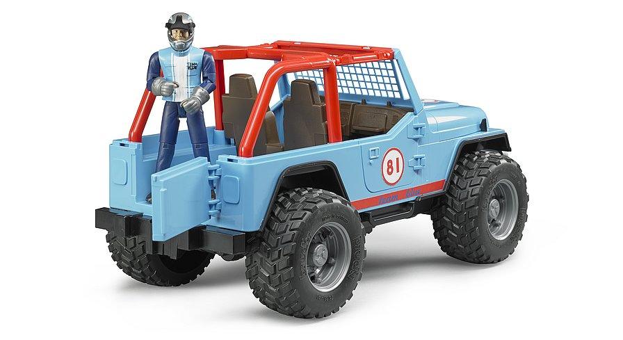 Jeep cross country racer bleue avec conducteur - La Ribouldingue