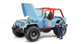 Jeep cross country racer bleue avec conducteur - La Ribouldingue
