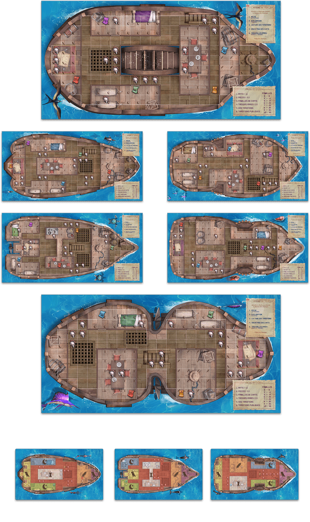 L'Île des Chats: Pack de Bateaux (Ext) (Fr) - La Ribouldingue