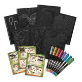 Livre coloriage pages noires DinosArt - La Ribouldingue