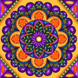 Mandala violet 30 x 30 cm - La Ribouldingue