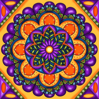 Mandala violet 30 x 30 cm - La Ribouldingue